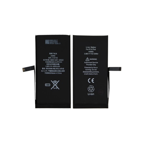 Bateria A2850 para Apple iPhone 14 com Diagnóstico Não Apresenta Erros 4850mAh